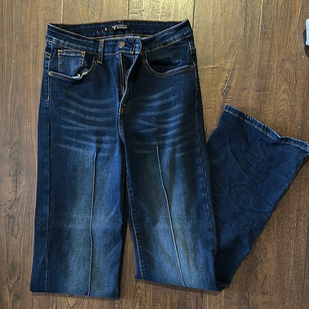Lucky & Blessed Dark Blue Boot Cut Jeans